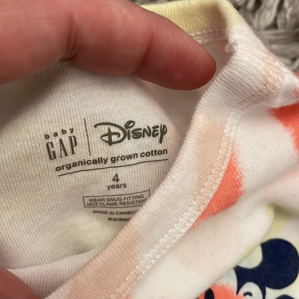 4T Gap Disney Kids Pajamas Set - Colorful Tie-Dye - Picture 4 of 4